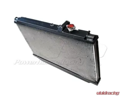 Powerhouse Racing Aluminum Race Radiator 20AN Powder Coat Gloss Black Toyota Supra 1993-1997 - PHR 01010629.GB.20